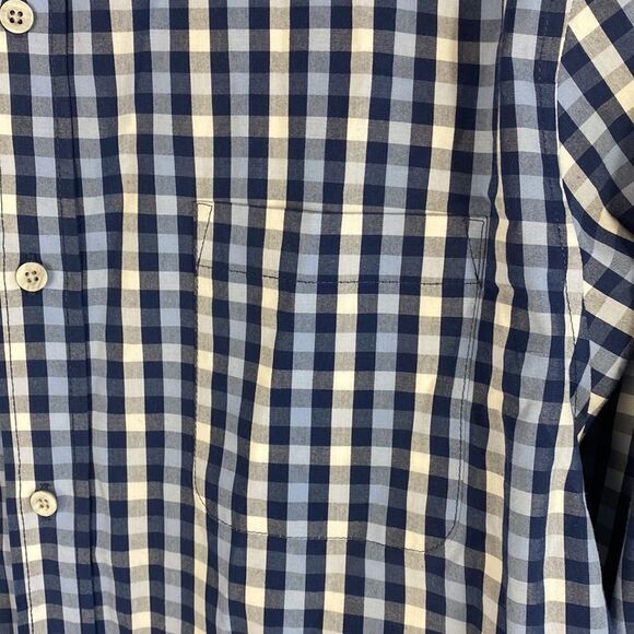 Nat Nast Luxury Long Sleeve Button Down Shirt Blue White Plaid Size M - Picture 6 of 11